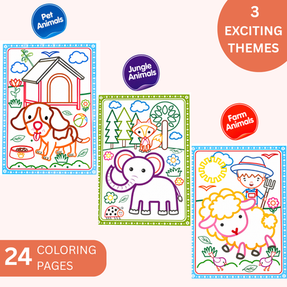 Glitter Coloring Books (SET OF 3)