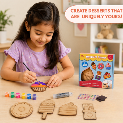 My Craft Corner – Desserts | DIY Wooden Art & Craft Kit for Kids